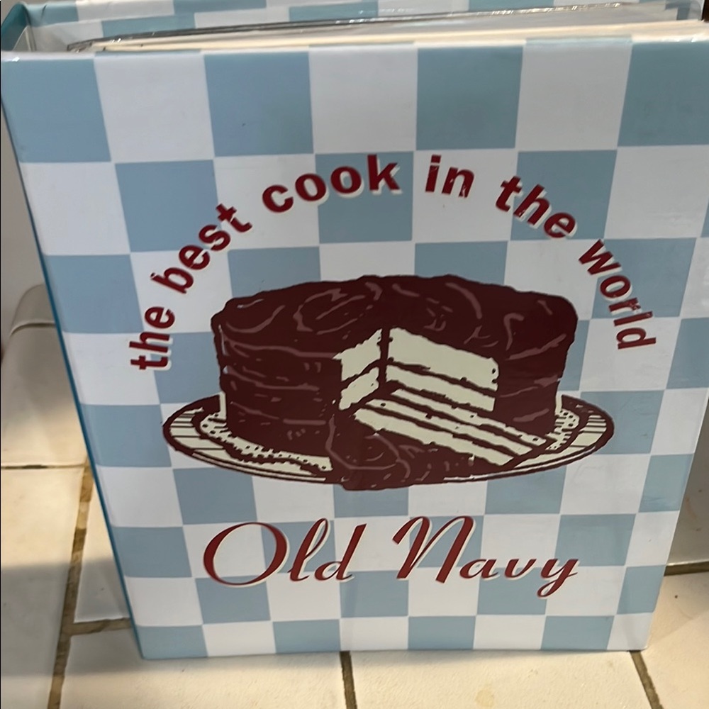 Old Navy Blue and White Kitchen make your Cookbook